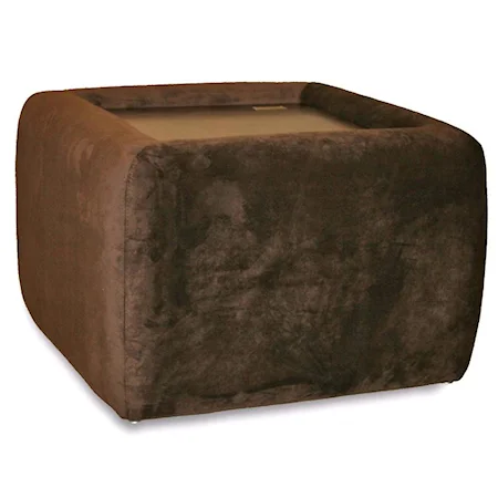 Square Ottoman with Built In Tray